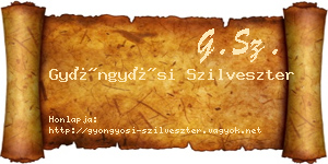 Gyöngyösi Szilveszter névjegykártya