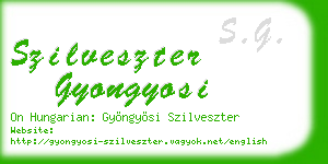 szilveszter gyongyosi business card